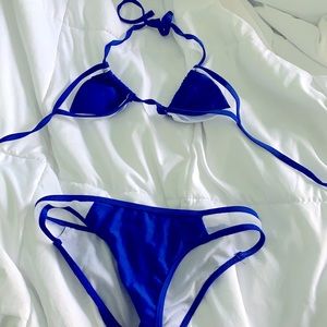 Sunny co blue triangle bikini